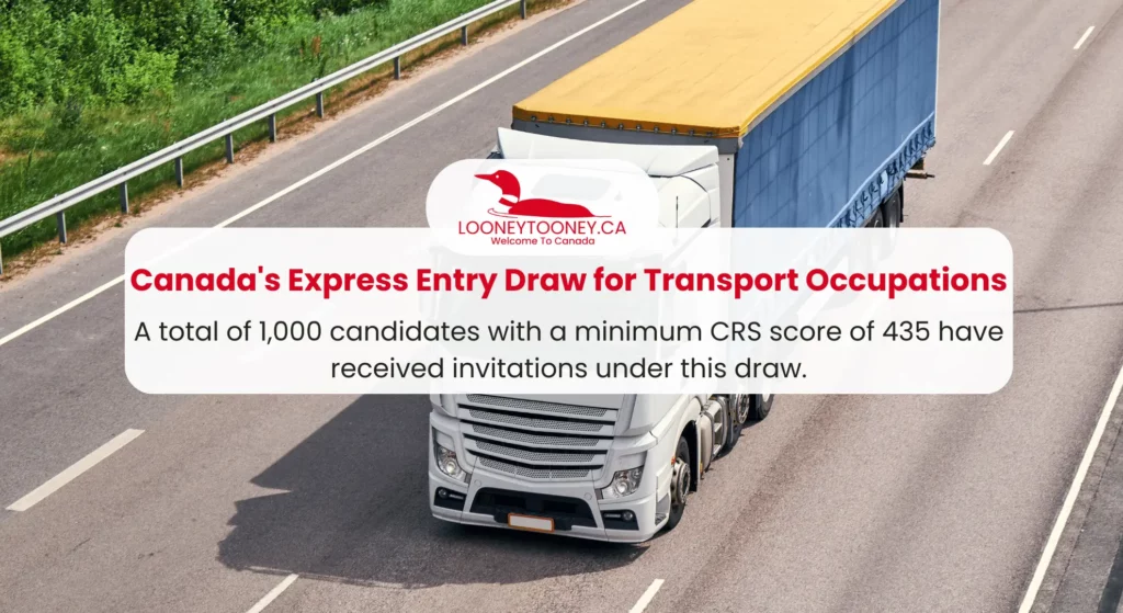Canada's Express Entry Draw for Transport Occupations