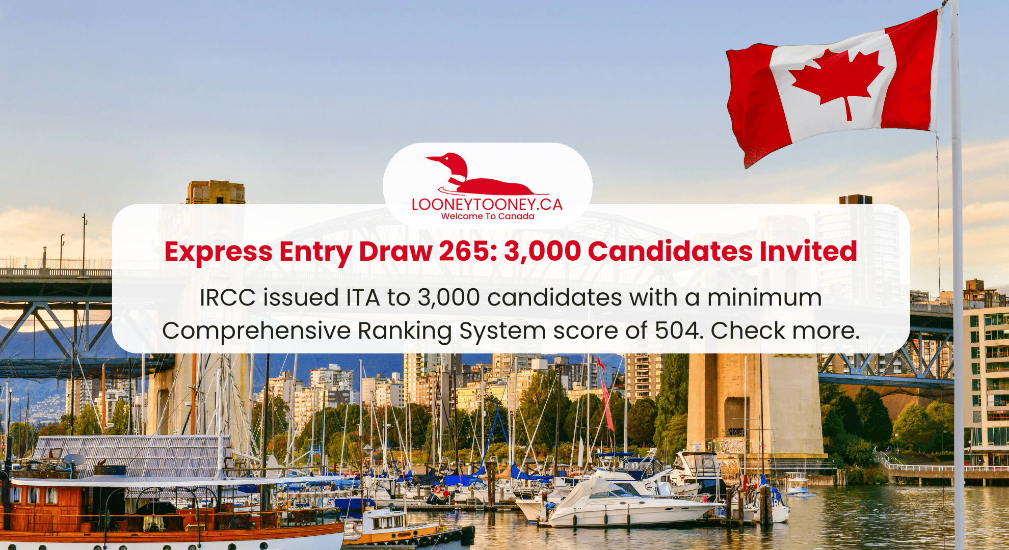 Express Entry Draw 265: 3,000 Candidates Invited and more.